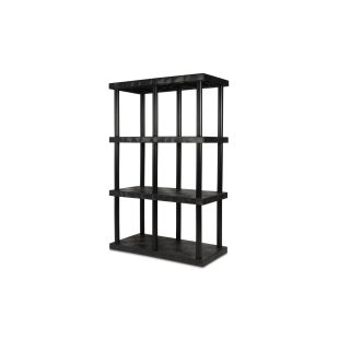 Structural Plastics ST4824x4 48" x 24" DuraShelf&reg; Solid Top Shelving 4 Shelf Unit
