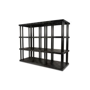 Structural Plastics ST9636x4 96" x 36" DuraShelf® Solid Top Shelving 4 Shelf Unit