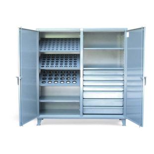 Strong Hold DS-15407 - 72"W x 24"D x 78"H Double Shift Tool and Die Cabinet with Drawers