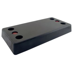 Vestil B-1224-3 Molded Dock Bumper with 3" Projection - 24"W x 12"H 