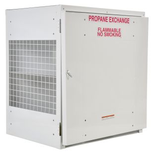 Vestil CYL-EX-12-S Propane Exchange Cylinder Storage Cabinet for 12 Cylinders - 40" x 32-1/8" x 44-1/8"