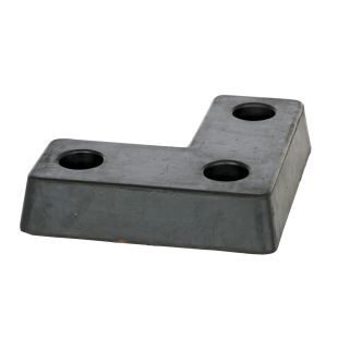 Vestil L-1818-4 L-Shaped Molded Dock Bumper with 4" Projection - 18"W x 18"H 
