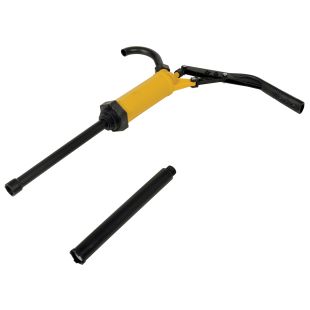 Vestil LDP-POLY-304 Polypropylene and 304 Stainless Steel Rod Lever Action Style Drum Pump with 2" Bung - 12 oz. per Stroke