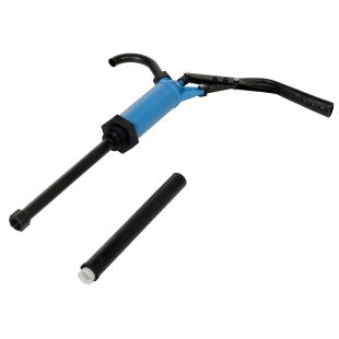 Vestil LDP-POLY Polypropylene and Plated Steel Rod Lever Action Style Drum Pump with 2" Bung - 12 oz. per Stroke