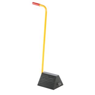 Vestil RWC-8-ERGO Molded Rubber Chock with ergonomic-style handle - 9-1/4" x 36-9/16" (with handle) x 8"