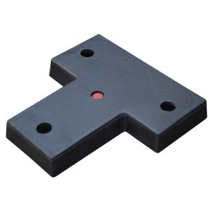Vestil T-22 T-Shaped Molded Dock Bumper with 3" Projection - 22"W x 22"H 