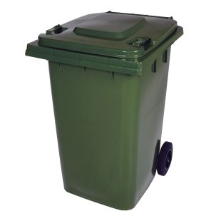 Vestil TH-95-GRN - Green 95 Gallon Rolling Trash Can - 28-1/4" x 33-7/16" x 43-1/4"