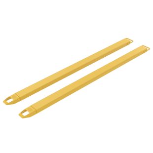 Vestil FE-4-96 Steel Fork Extensions - 96"L - Use with 4"W Forks - Yellow