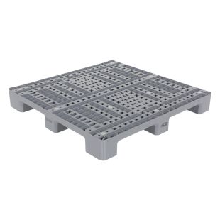 Vestil PLPS-4848 Grey Plastic Pallet Skid - 48"W x 48"L x 5"H