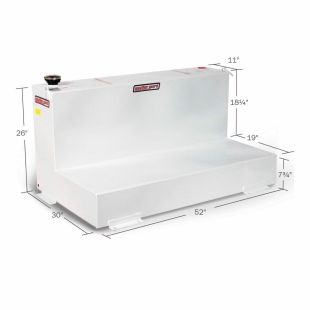 Weather Guard 354-3-02 - L-Shape Transfer Tank - Steel - 90 Gallons - White