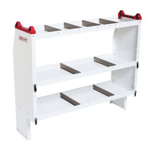 Weather Guard 9345-3-03 Heavy Duty Adjustable 3 Shelf Unit for Van Interior Storage and Organization - 52"L x 16"D x 44"H