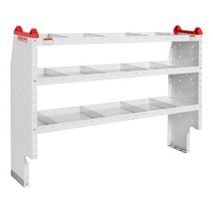 Weather Guard 9346-3-03 Heavy Duty Adjustable 3 Shelf Unit for Van Interior Storage and Organization - 60"L x 16"D x 44"H