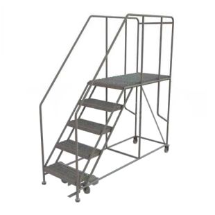 Tri-Arc 24"W All-Welded Steel Work Platform with Handrails