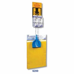 WYK 6200 Super Sorbent Spill Response Station with Counter Broom & Dust Pan
