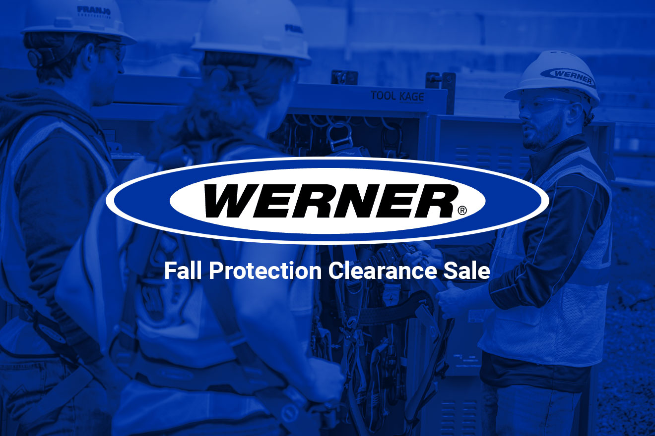Get 40% off the normal price of 50+ Werner fall protection items while supplies last